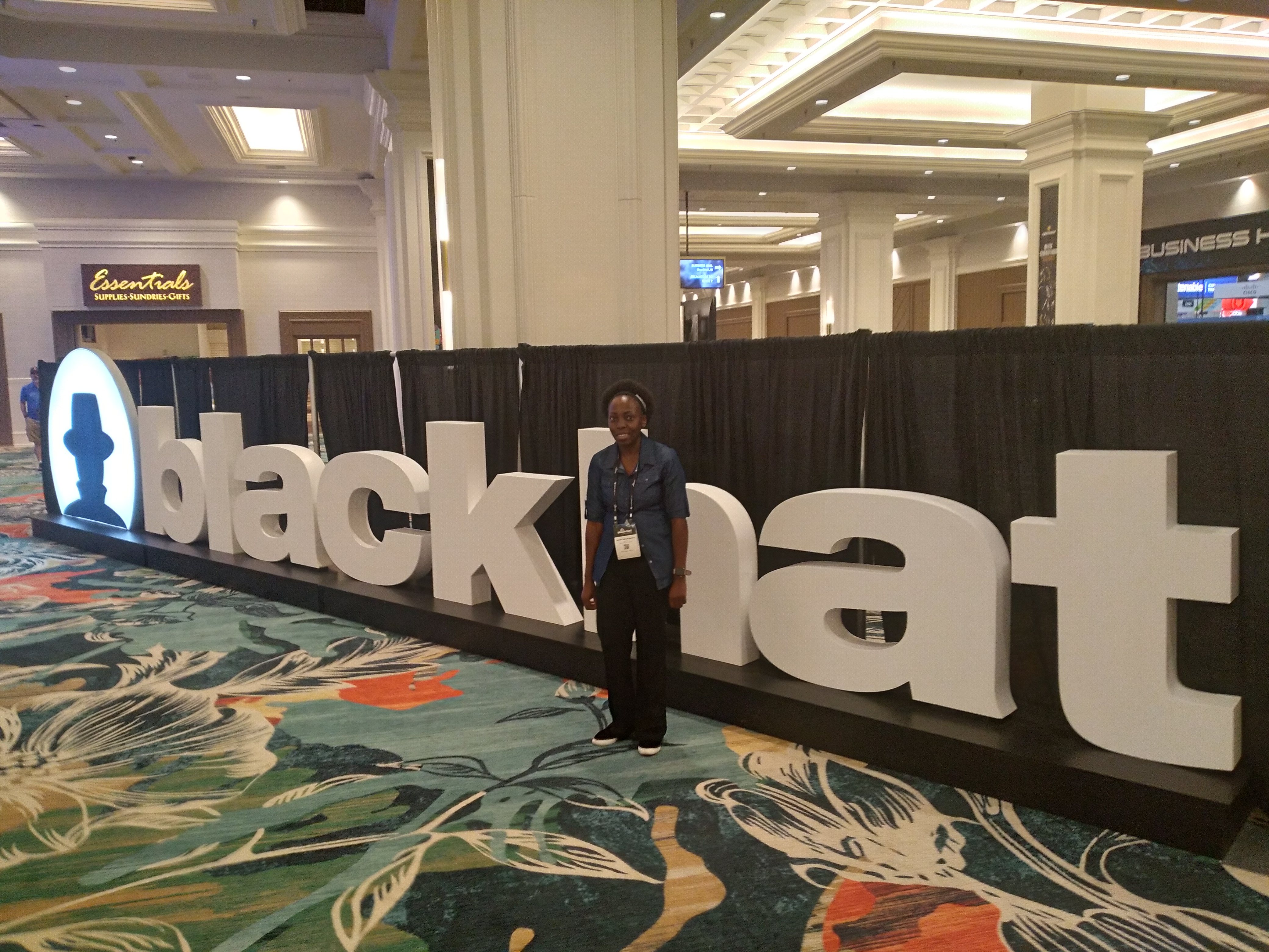 Sarah Nalubwama at Black Hat (photo courtesy of Nalubwama)