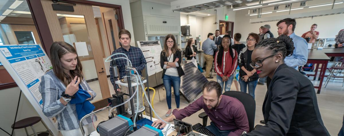 Ritchie students and professor collaborating