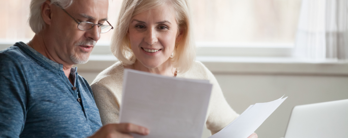 Couple looking at paperwork