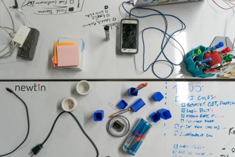 A desk at Incubator X