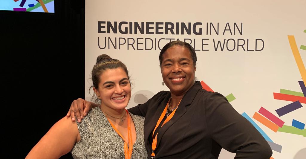 Oli Hassan and Anthea Johnson Rooen at the Global Grand Challenges Summit in London